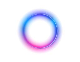 Bright gradient circle halo with soft glow and vivid colors vector