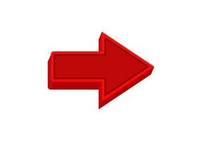 Bold red arrow pointing right design vector