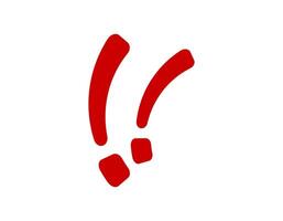 Abstract red shapes on white background vector
