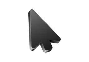 Black 3d computer mouse cursor icon vector