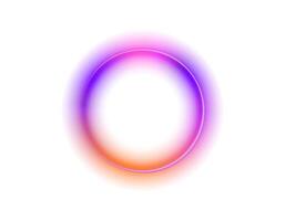 Colorful gradient circle with soft glow and halo effect vector