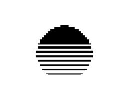 Vintage 80s geometric retro sun design for visual art vector