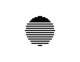 Retro sun with geometric shape in eighties and nineties style vector
