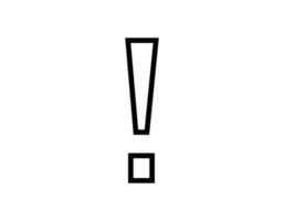 Exclamation mark symbol in simple black and white design vector