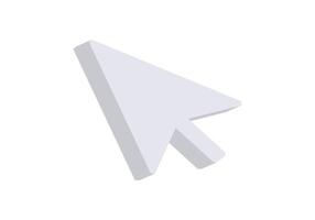 Large cursor icon on blank background in simple design vector