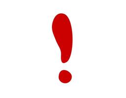 Red exclamation mark symbol for important information alert vector