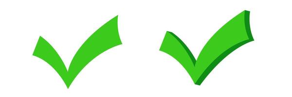 Green check marks indicating approval or success vector