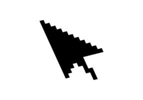 Pixelated arrow pointing right in bold black design vector