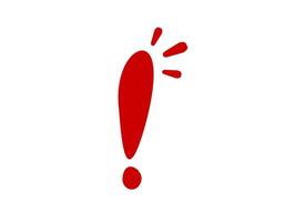 Red exclamation mark with excitement lines vector