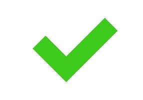 Large green checkbox symbol on plain background vector