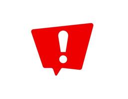 Warning sign with exclamation mark in red triangle vector