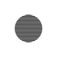 Retro circle sun with geometric lines in vintage eighties style vector