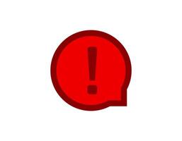 Red alert symbol with exclamation mark for warning signs vector