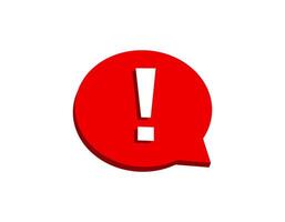 Red alert sign with exclamation mark display vector