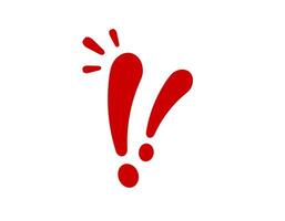 Red exclamation and question marks symbol vector