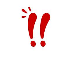 Red exclamation and question mark symbol art vector