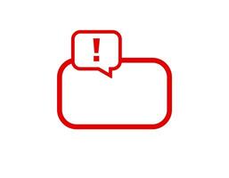 Alert sign framework with exclamation in balloon shape vector