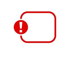 Warning. exclamation mark alert with icon frame design vector