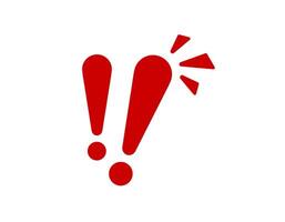 Red exclamation and question mark symbols for alert and inquiry vector