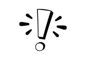 Bright idea. lightbulb with exclamation mark and lines vector