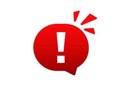 Red warning alert sign with exclamation mark frame vector