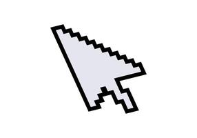 Pixel arrow cursor icon pointing right vector