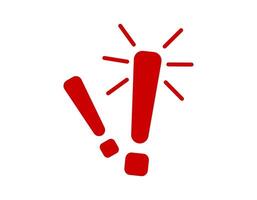 Red exclamation marks signifying alert or surprise vector