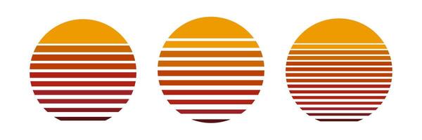 Colorful striped egg shapes in gradient design vector