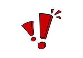 Bold red exclamation and question marks illustrate urgent communication vector