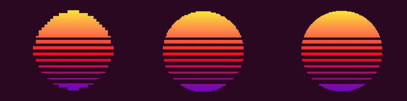 Colorful gradient egg shapes with horizontal lines vector