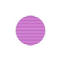 Retro sun circle in eighties style with bright geometric lines vector