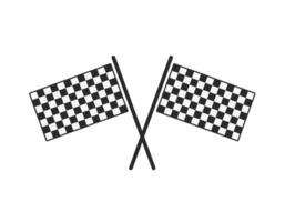 Crossed checkered flags representing racing finish line vector