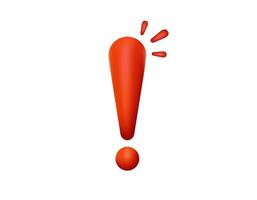 Bright orange exclamation mark with dynamic design elements vector