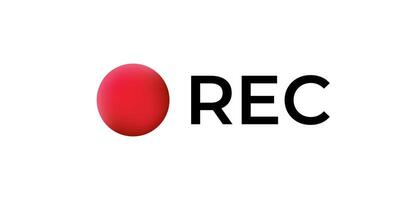 Rec indicator for live recording. vector