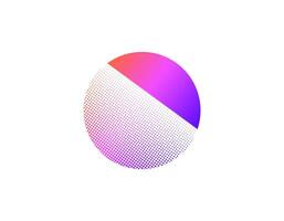 Vibrant retro sun with geometric circle design from the eighties vector