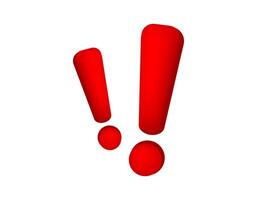 Bold red exclamation and question marks on white background vector