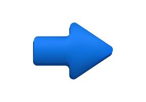 Blue arrow pointing right for navigation and direction vector