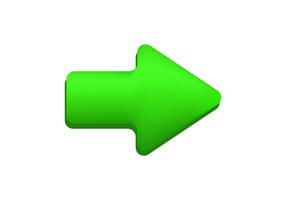 Bright green arrow pointing left for directional use vector