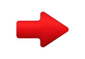 Red arrow pointing right icon for directional use vector