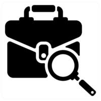 Looking Job icon concept in black color vector