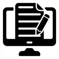 Copywriting icon concept in black color vector