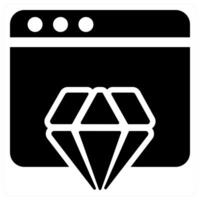Website Reputation icon concept in black color vector