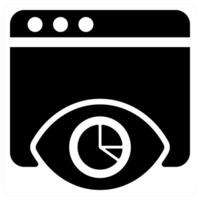 Impression Report icon concept in black color vector