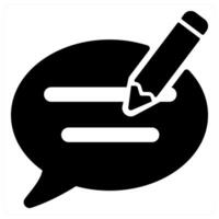 Feedback Writing icon concept in black color vector