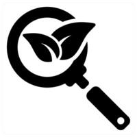 Organic Search icon concept in black color vector