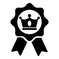 Achievement icon concept in black color vector