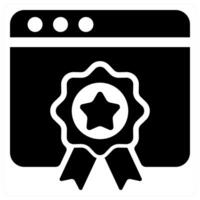 Website Ranking icon concept in black color vector