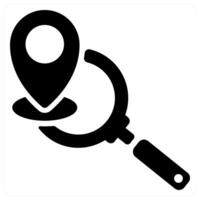 Local Seo icon concept in black color vector