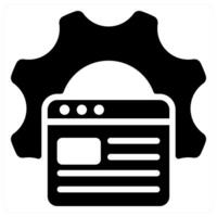 Website Optimisation icon concept in black color vector