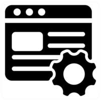 Content Settings icon concept in black color vector